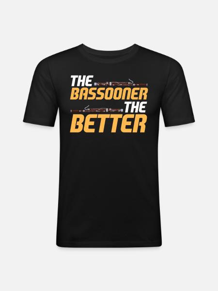 Fagott Fagottist - Männer Slim Fit T-Shirt - Schwarz