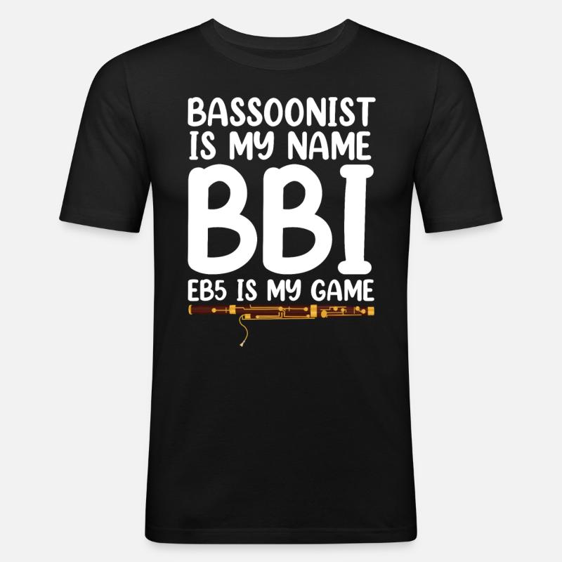 Fagott - Männer Slim Fit T-Shirt - Schwarz