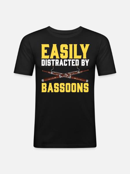 Bassoonist - Men's Slim Fit T-Shirt - black