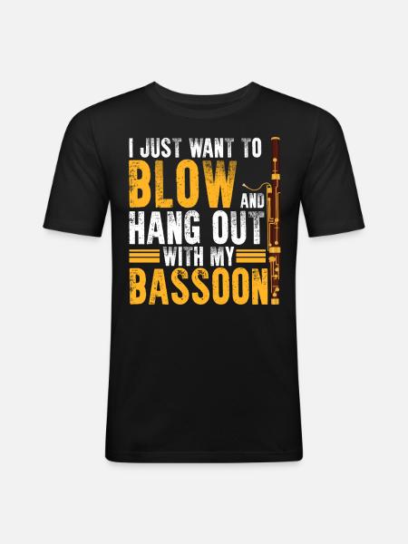 Bassoonist - Men's Slim Fit T-Shirt - black