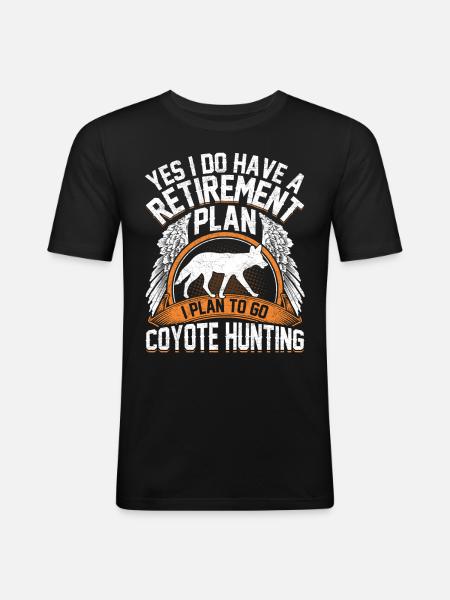 Coyote Hunter Yote - Men's Slim Fit T-Shirt - black