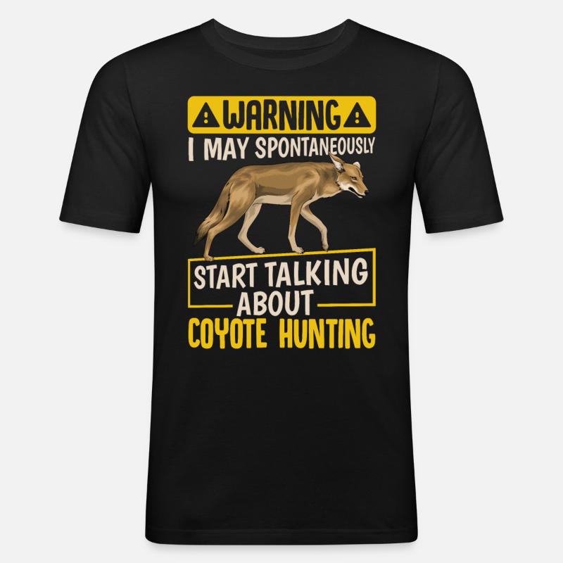 Coyote Hunter Yote - Men's Slim Fit T-Shirt - black