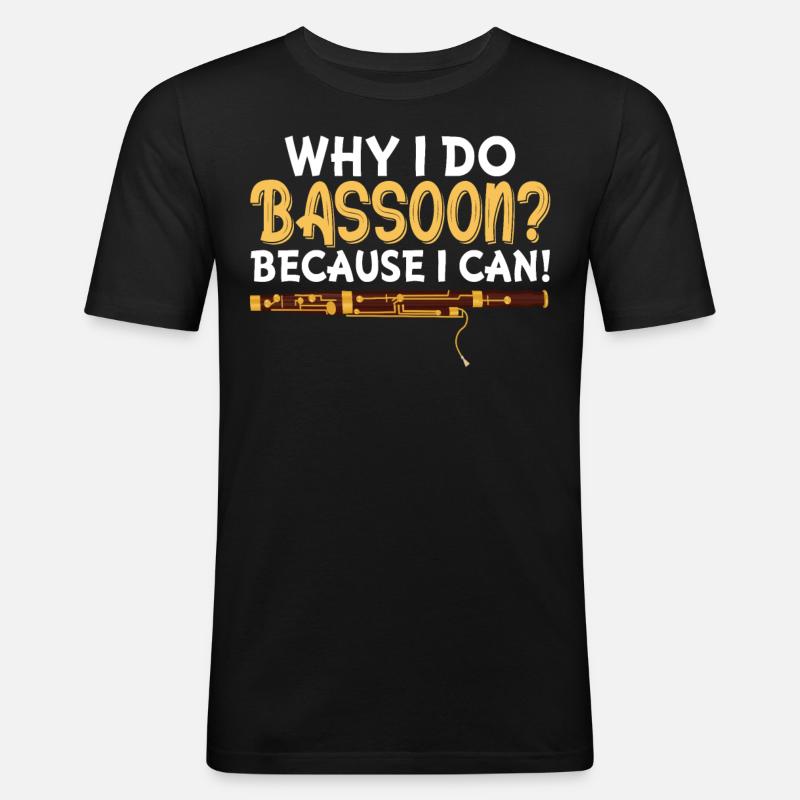 Fagottist - Männer Slim Fit T-Shirt - Schwarz