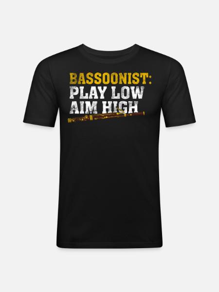 Fagott - Männer Slim Fit T-Shirt - Schwarz