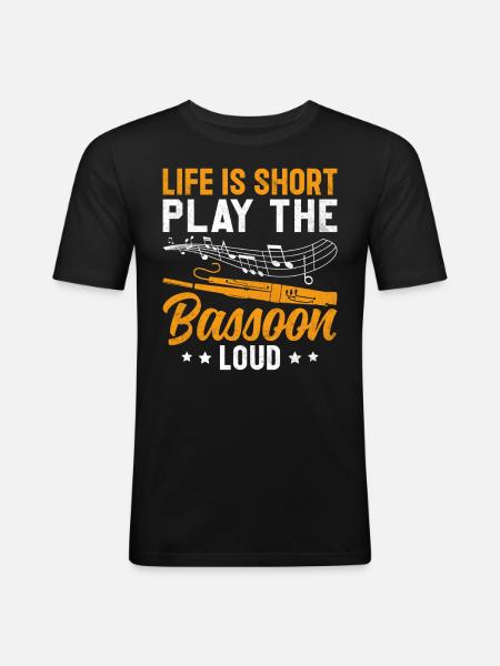 Bassoonist - Men's Slim Fit T-Shirt - black