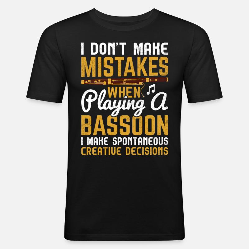 Fagottist - Männer Slim Fit T-Shirt - Schwarz