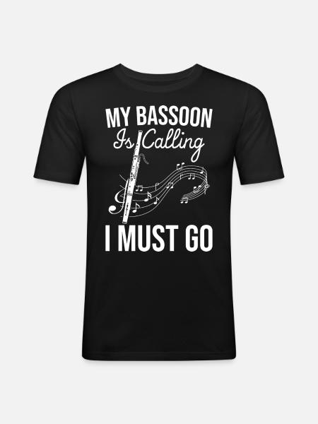 Bassoonist - Men's Slim Fit T-Shirt - black