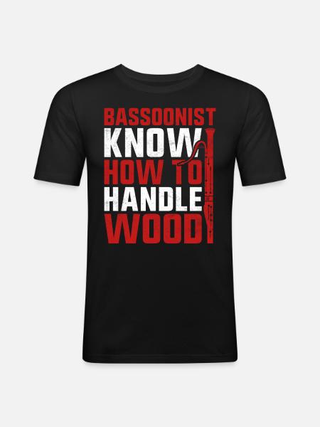 Fagott - Männer Slim Fit T-Shirt - Schwarz