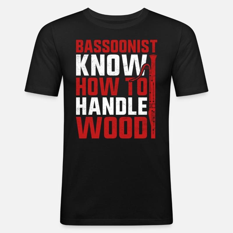 Fagott - Männer Slim Fit T-Shirt - Schwarz
