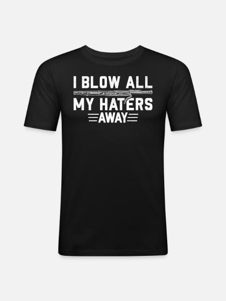 Fagott Fagottist - Männer Slim Fit T-Shirt - Schwarz
