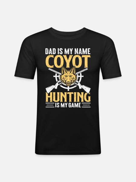 Coyote Hunter Yote - Men's Slim Fit T-Shirt - black