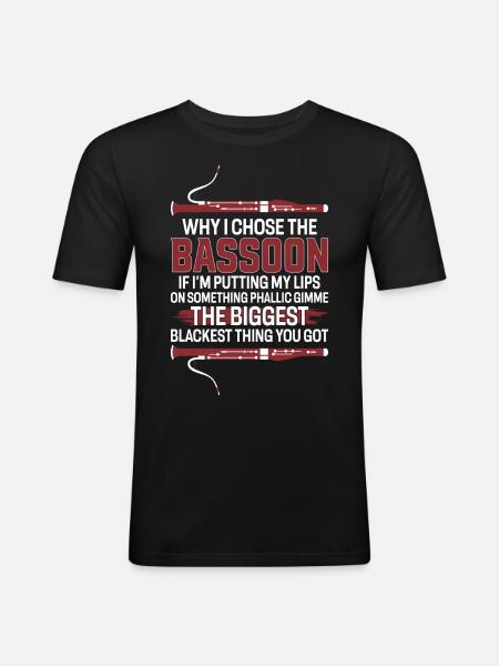 Bassoonist - Men's Slim Fit T-Shirt - black