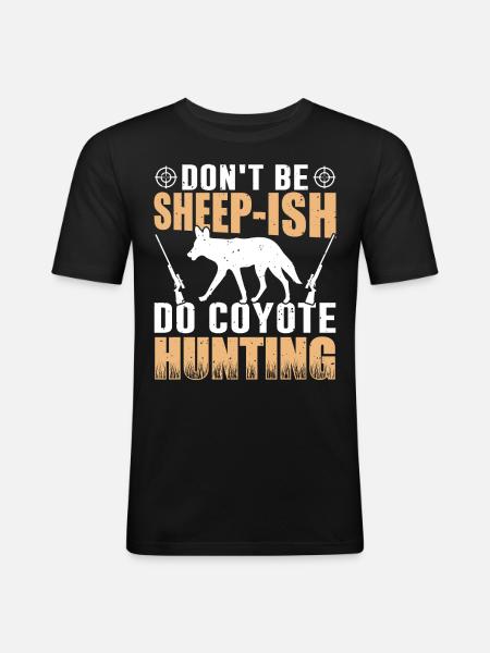 Coyote Hunter Yote - T-shirt près du corps Homme - noir
