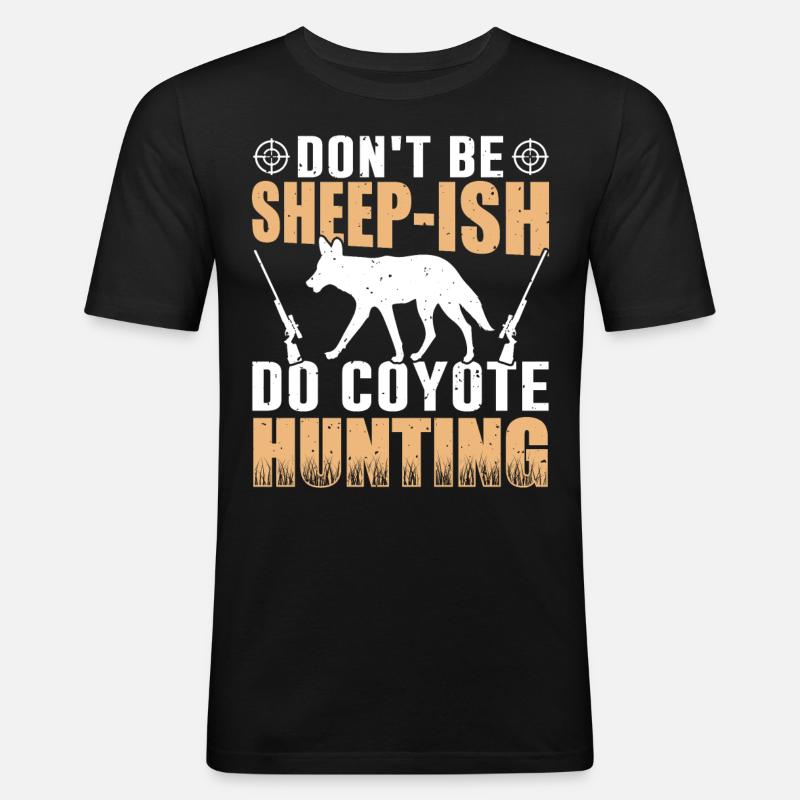 Coyote Hunter Yote - Men's Slim Fit T-Shirt - black