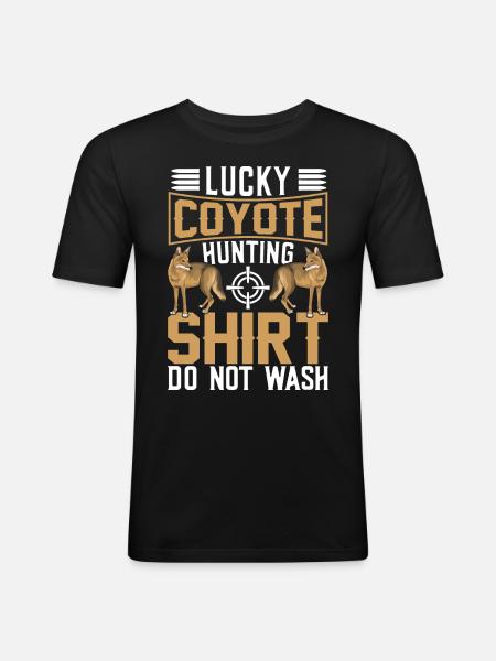 Coyote Hunter Yote - Men's Slim Fit T-Shirt - black