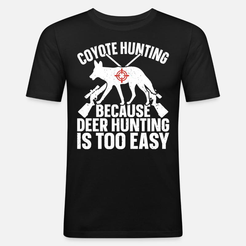 Coyote Hunter Yote - Men's Slim Fit T-Shirt - black