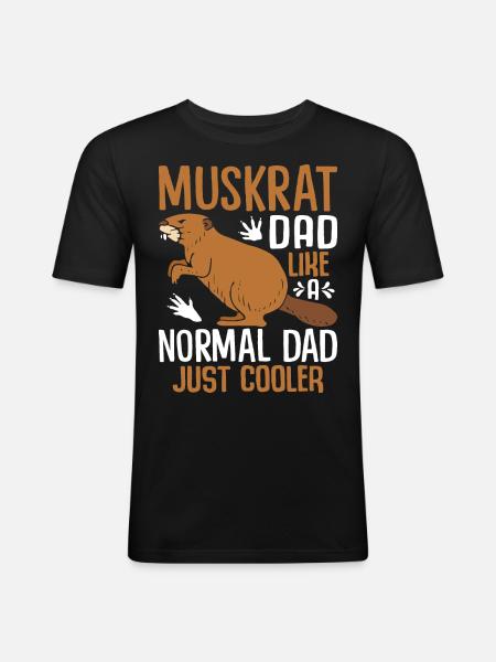 Retro muskrat - Men's Slim Fit T-Shirt - black