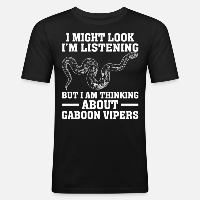 Schlangenbesitzer - Männer Slim Fit T-Shirt - Schwarz