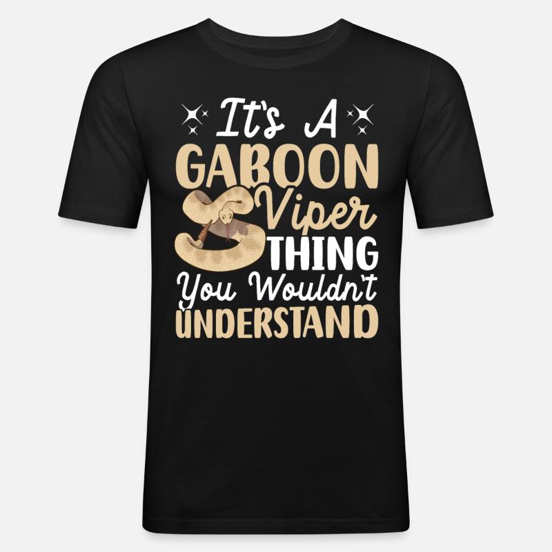 Schlangenbesitzer - Männer Slim Fit T-Shirt - Schwarz