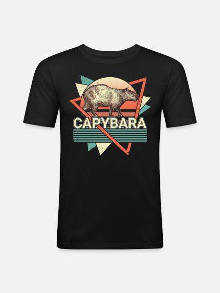 Chupacabra Crypto Cryptozoology Retro - Men's Slim Fit T-Shirt - black