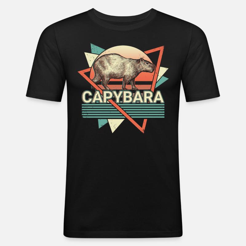 Chupacabra Krypto Kryptozoologie Retro - Männer Slim Fit T-Shirt - Schwarz