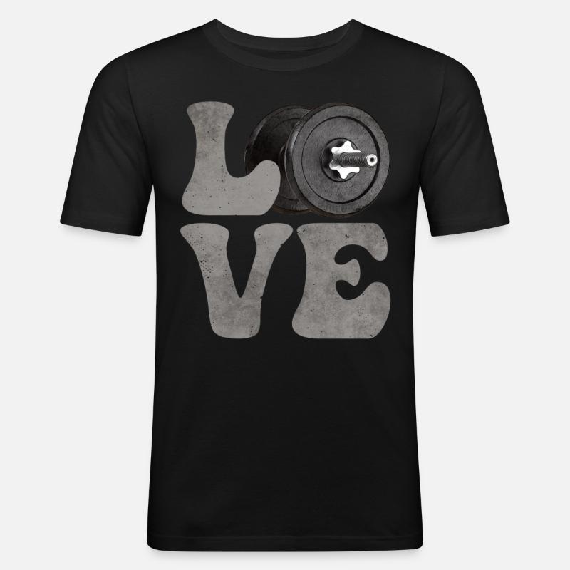 Bodybuilding Bodybuilder Gewichte - Männer Slim Fit T-Shirt - Schwarz