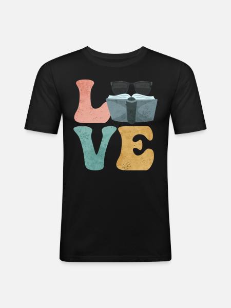 Book Readers Read Bookworm - Men's Slim Fit T-Shirt - black