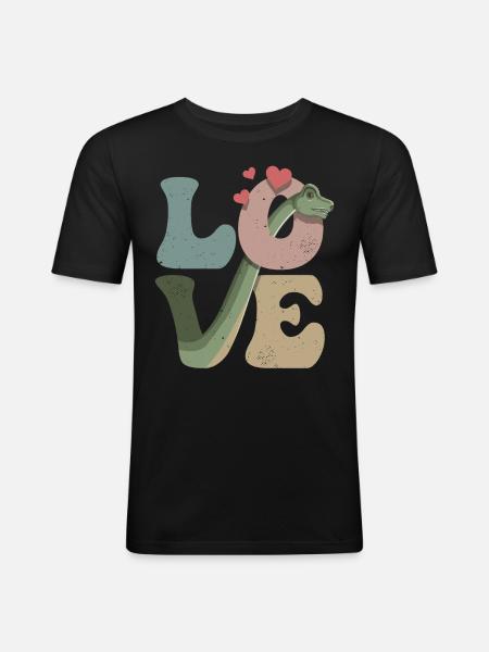 Brachiosaurus Dinosaur Dino - Men's Slim Fit T-Shirt - black