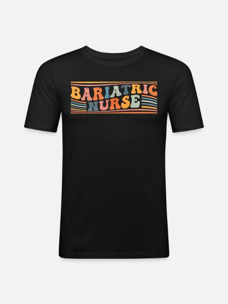 Groovy Bariatric Nurse Nursing - Men's Slim Fit T-Shirt - black