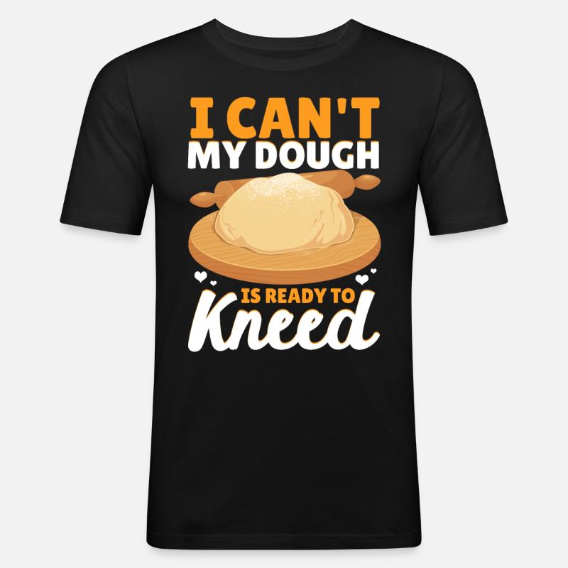 Funny bread baking baker - Men's Slim Fit T-Shirt - black