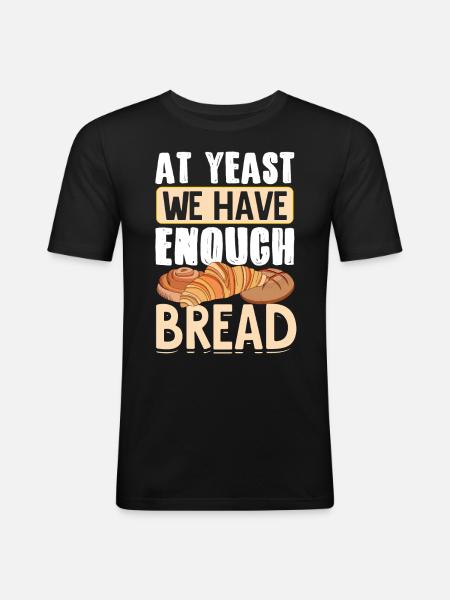 Funny bread baking baker - Men's Slim Fit T-Shirt - black