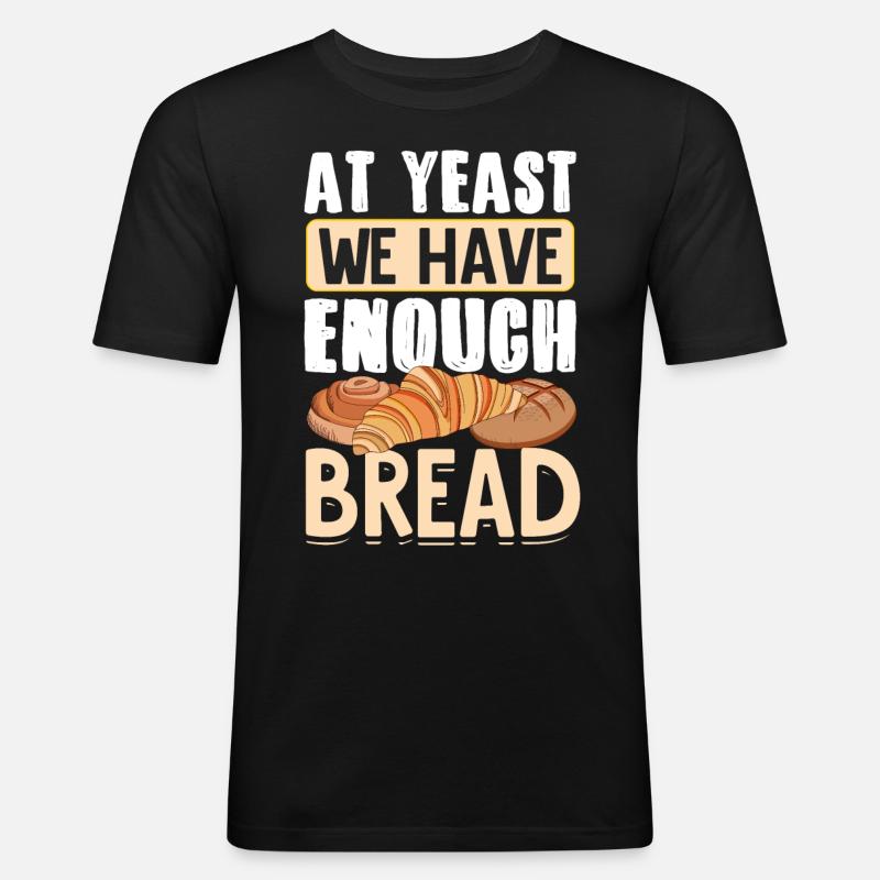 Lustiger Brotbacken-Bäcker - Männer Slim Fit T-Shirt - Schwarz
