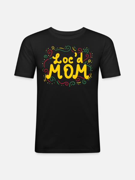 Dreadlocks Rastafari Rasta Afro - Men's Slim Fit T-Shirt - black