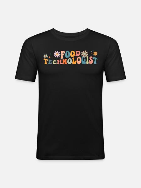Groovy Food Technologist Technology - Men's Slim Fit T-Shirt - black