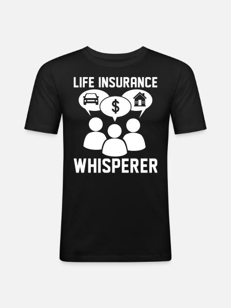 Funny Agent Broker - Men's Slim Fit T-Shirt - black