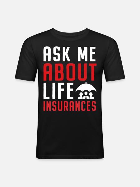 Funny Agent Broker - Men's Slim Fit T-Shirt - black