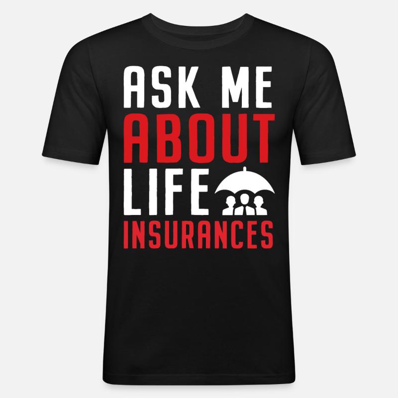 Funny Agent Broker - Männer Slim Fit T-Shirt - Schwarz