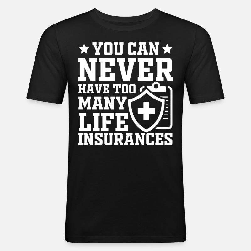 Funny Agent Broker - Männer Slim Fit T-Shirt - Schwarz
