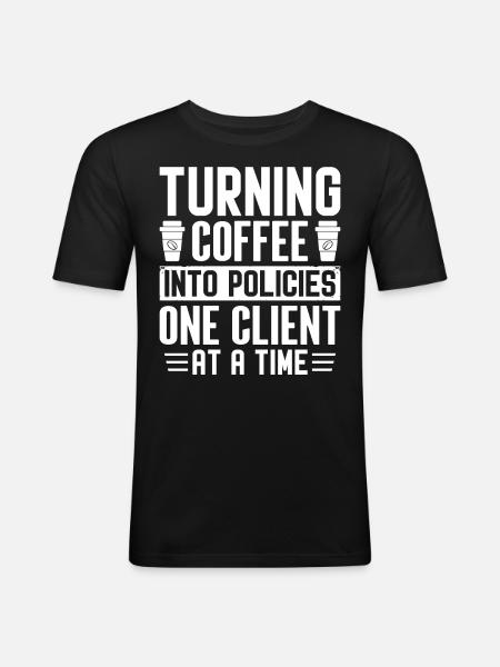 Funny Insurance Broker - Men's Slim Fit T-Shirt - black