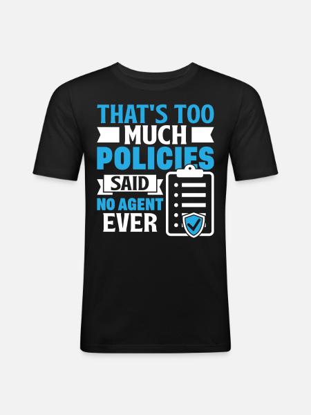 Funny insurance broker - Men's Slim Fit T-Shirt - black