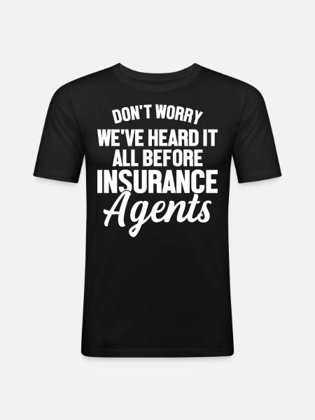 Komischer Broker - Männer Slim Fit T-Shirt - Schwarz
