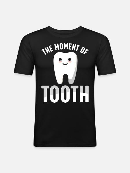 Funny Dental Lab Technician Dentist - Men's Slim Fit T-Shirt - black