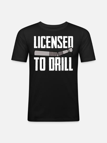 Funny Dental Lab Technician Dentist - Men's Slim Fit T-Shirt - black