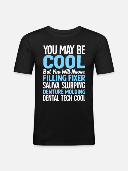 Funny dental technicians - Men's Slim Fit T-Shirt - black