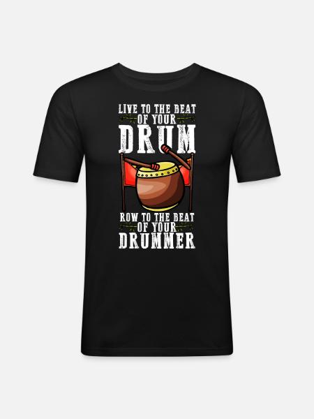 Paddel für Drachenbootrennen - Männer Slim Fit T-Shirt - Schwarz