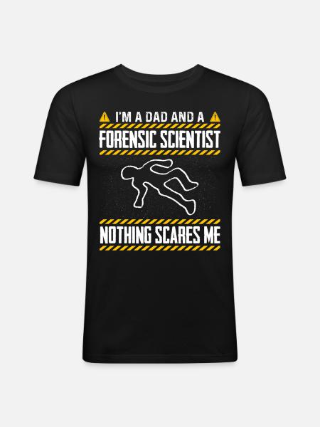 Drôle de science - T-shirt près du corps Homme - noir