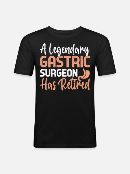 Funny stomach sleeve - Men's Slim Fit T-Shirt - black
