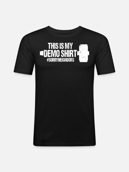 Fun day of house demolition - Men's Slim Fit T-Shirt - black