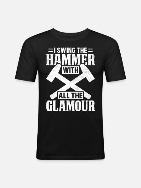 Fun day of house demolition - Men's Slim Fit T-Shirt - black