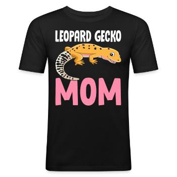 Reptile lézard maman - T-shirt près du corps Homme - noir - Devant - Nik (191cm)